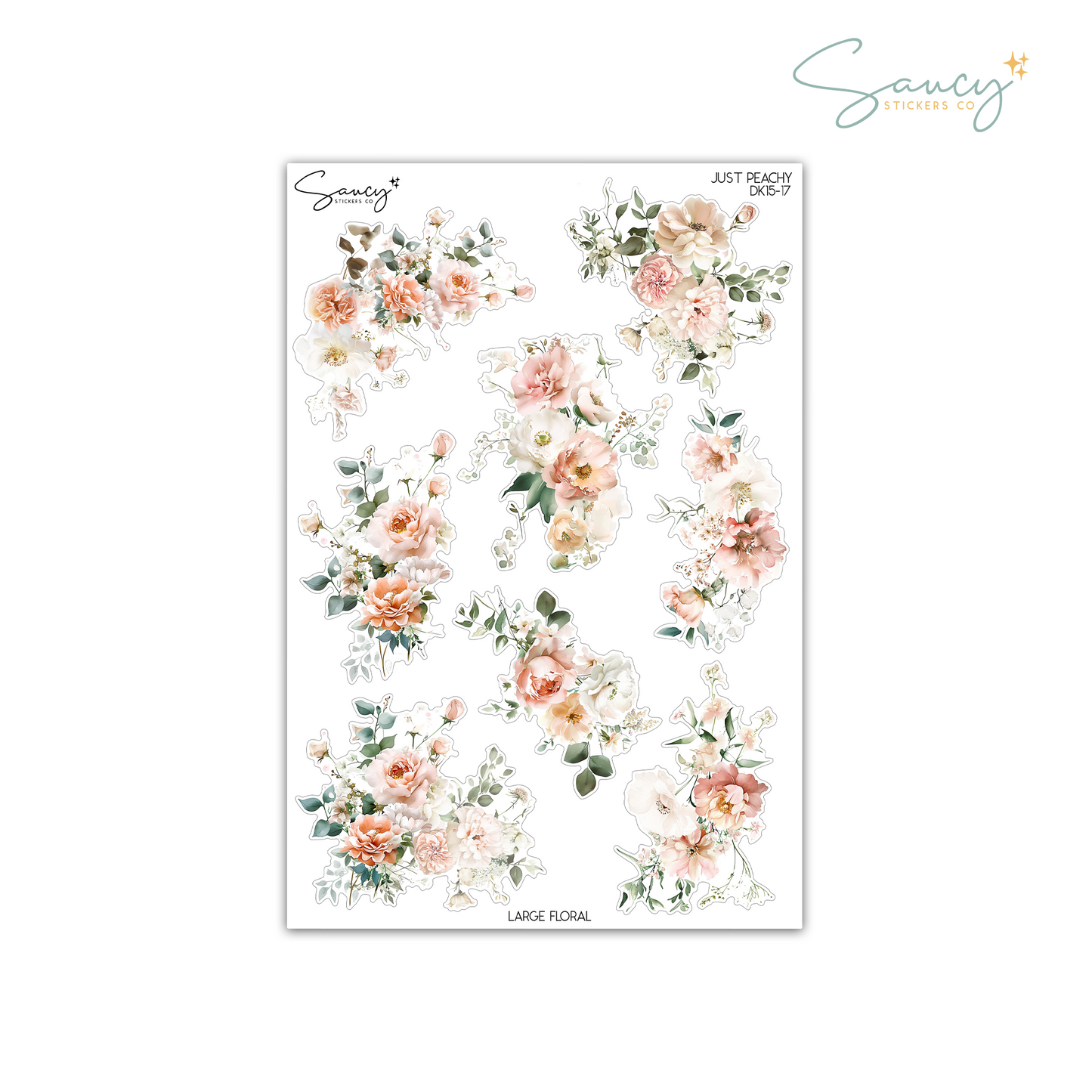 Just Peachy • Large Floral Deco