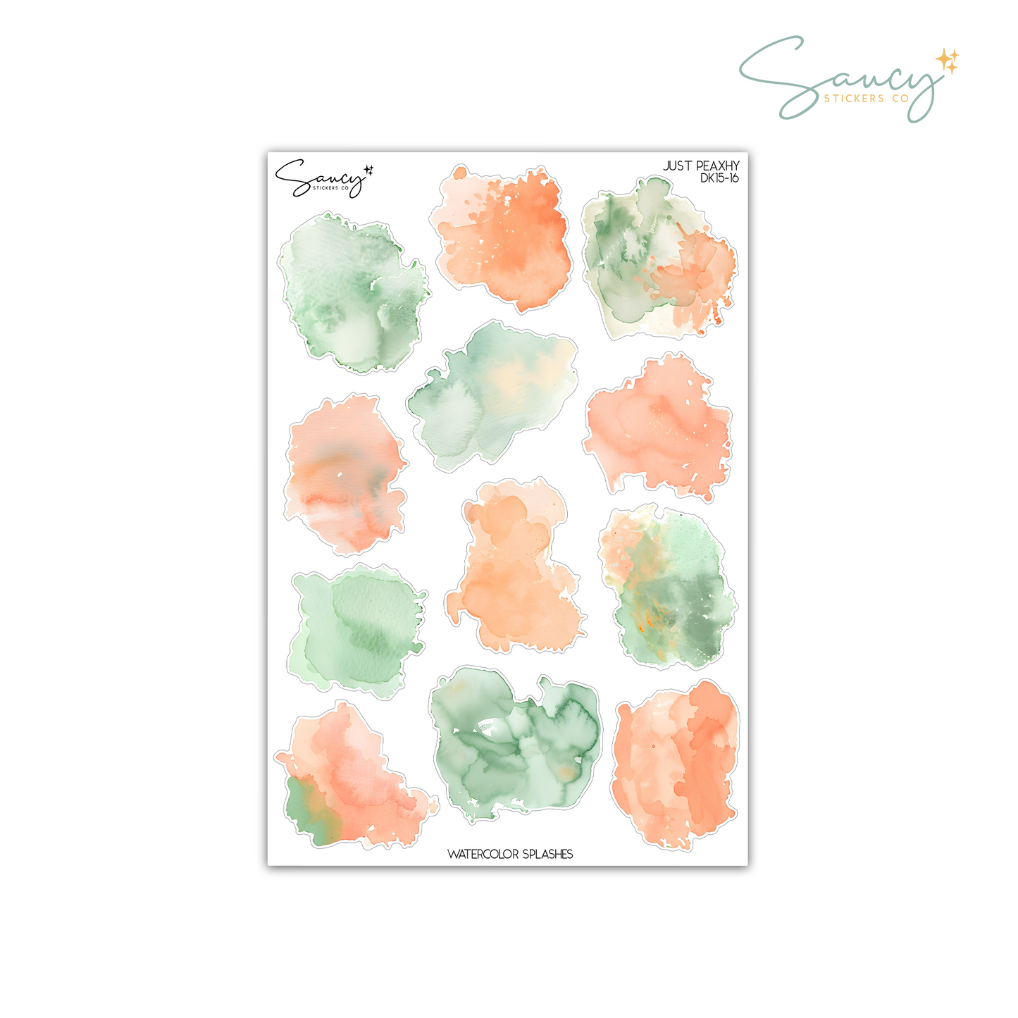 Just Peachy • Watercolor Splashes