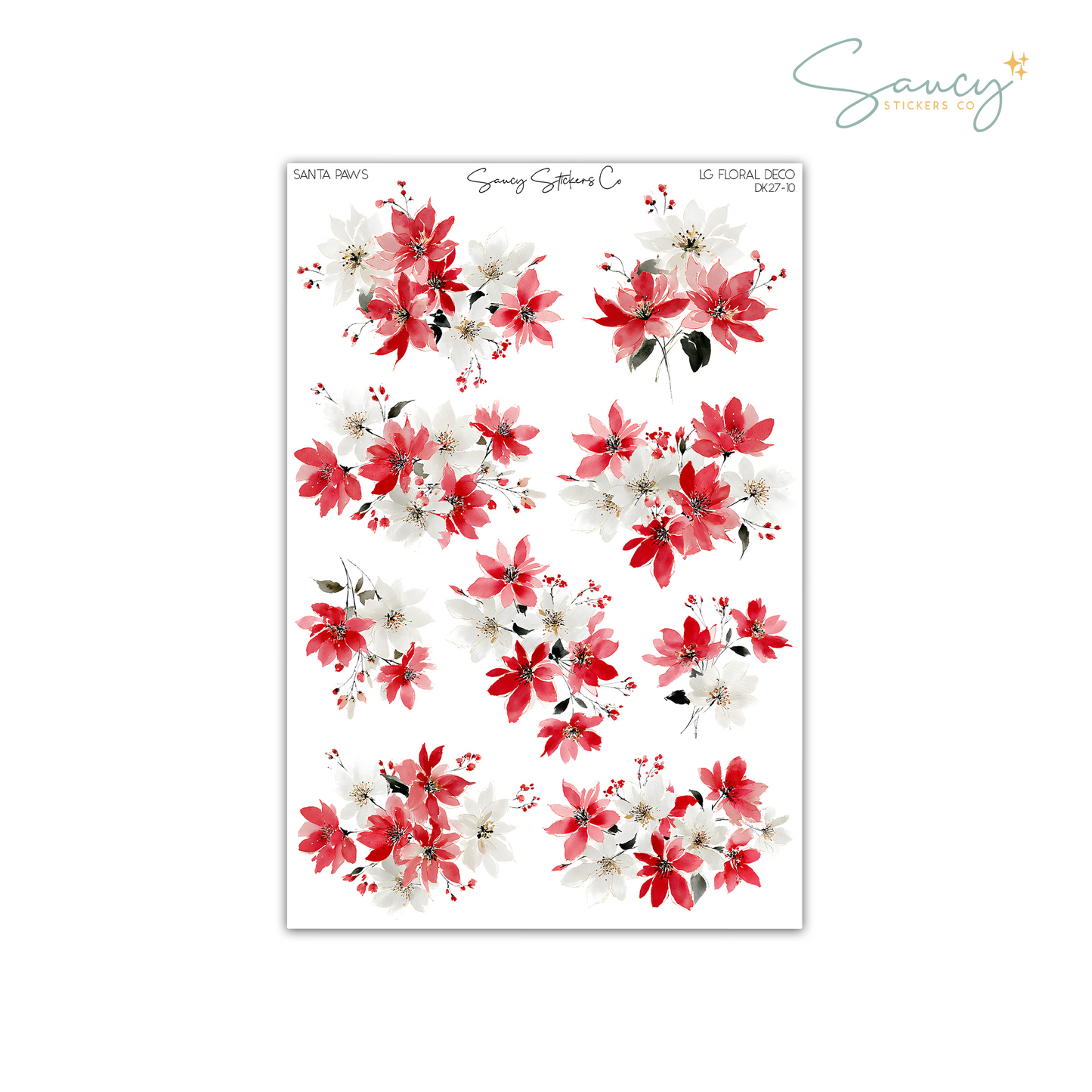 Santa Paws • Large Floral Deco