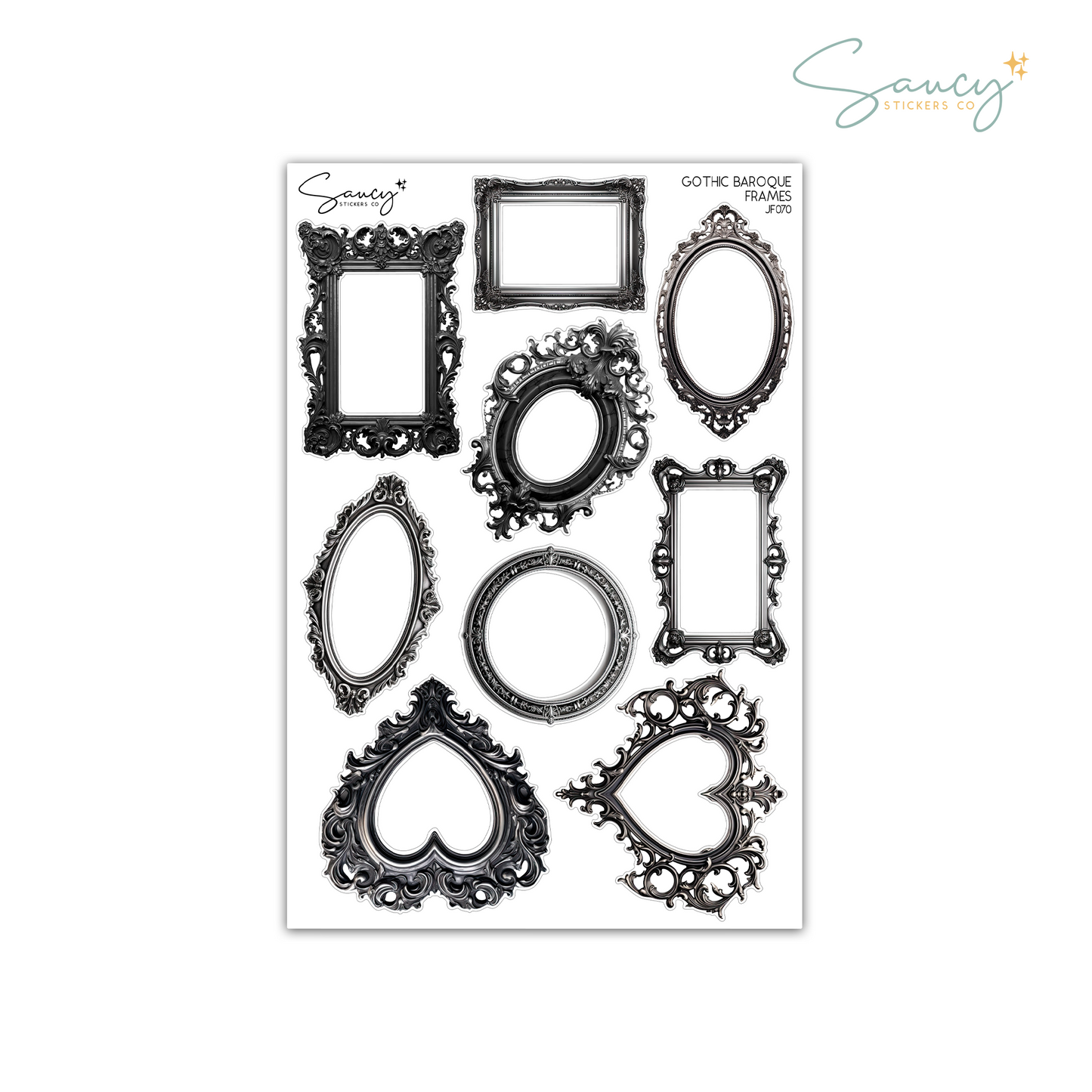 Gothic Baroque Frames | Journaling Stickers