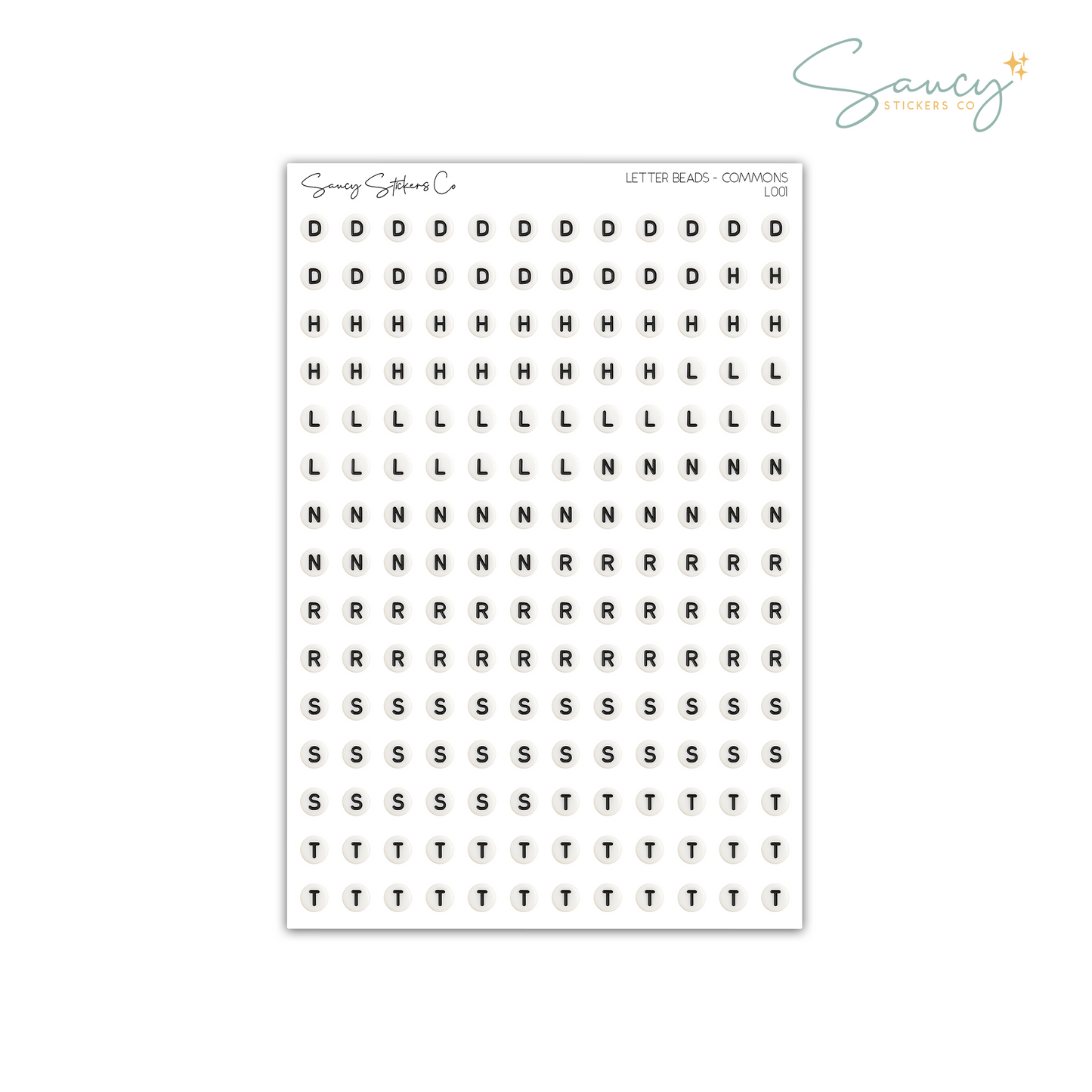 Letter Beads Commons • Journaling Stickers