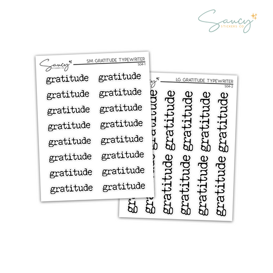 Gratitude - Typewriter