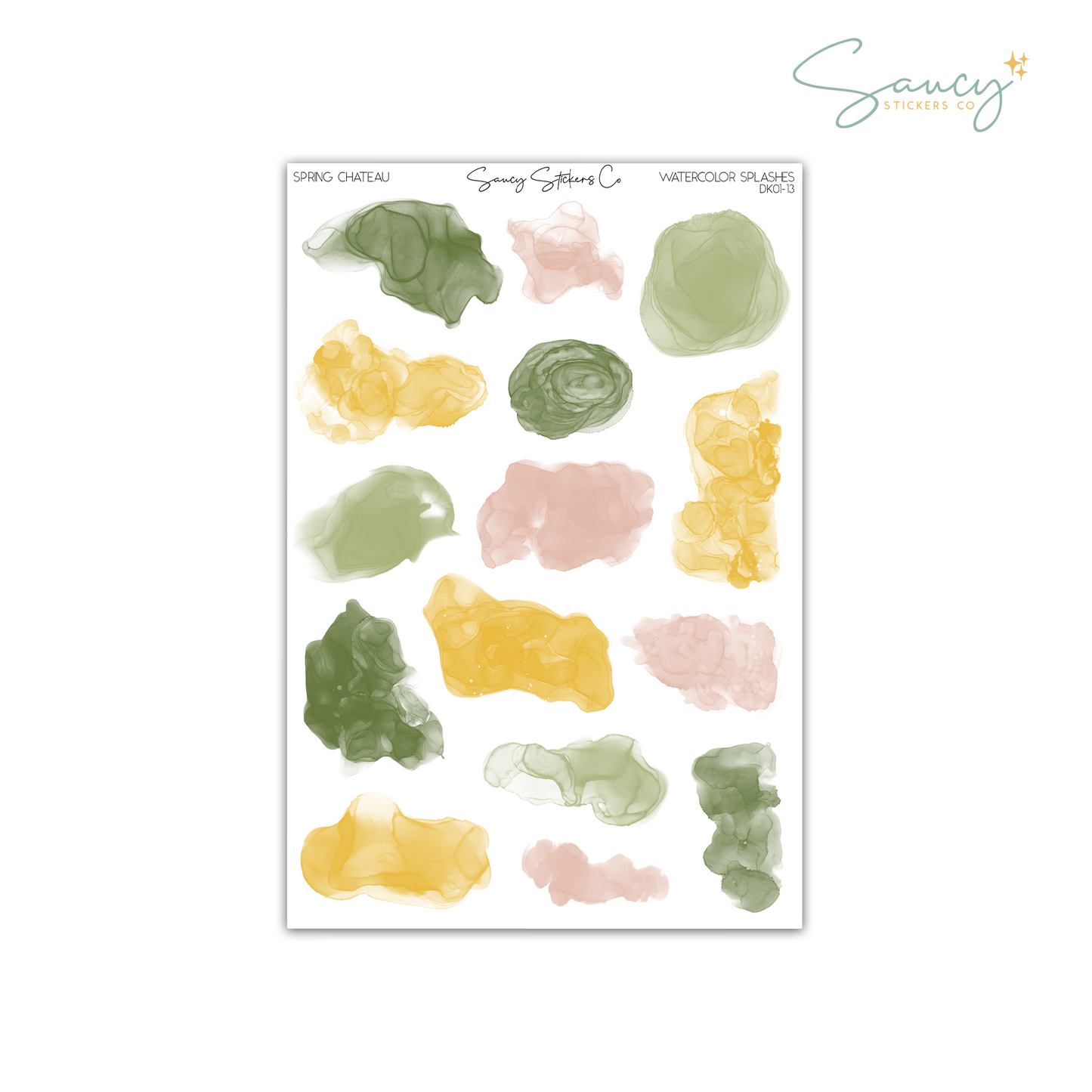 Spring Chateau • Watercolor Splashes