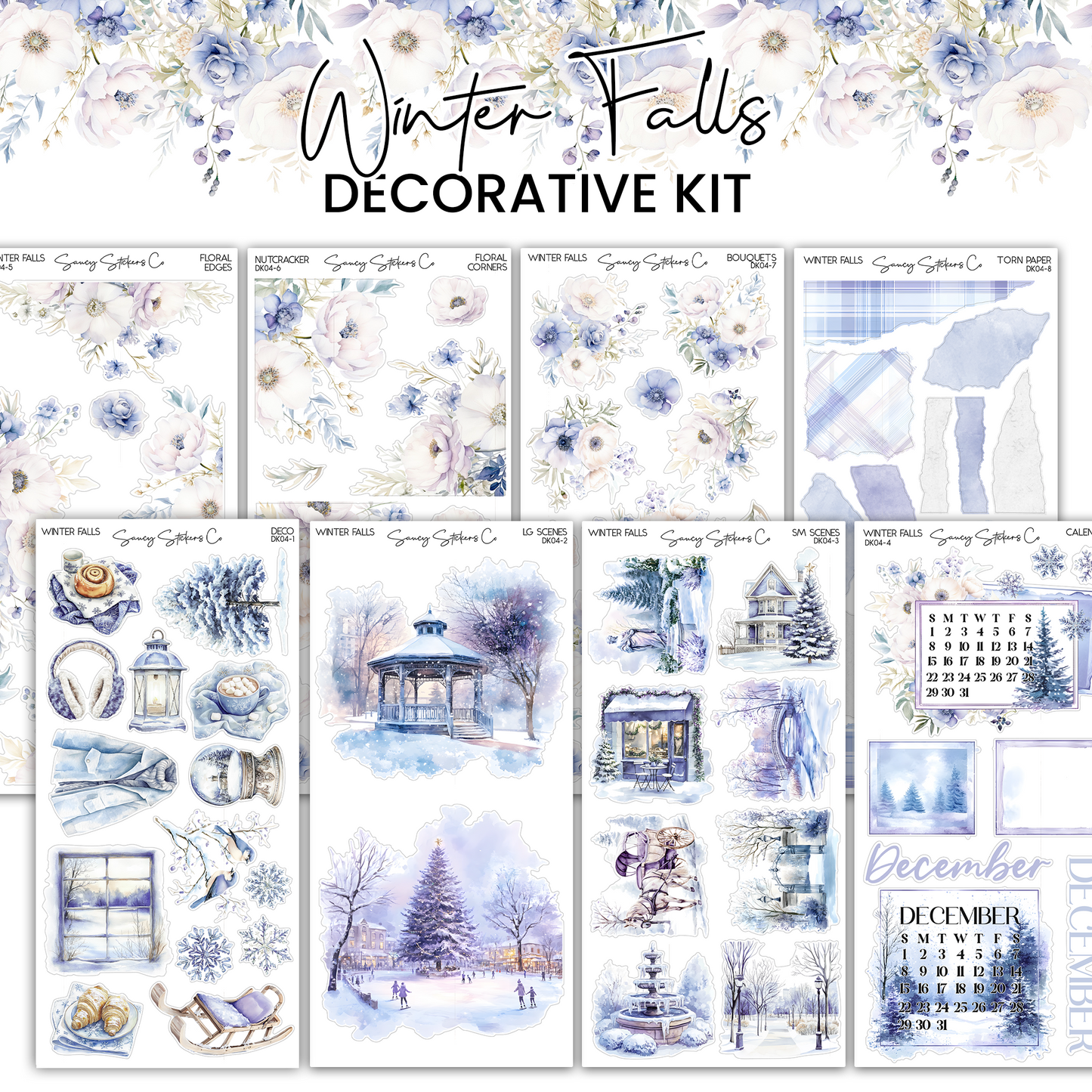 Winter Falls / December 2024 Decorative Kit
