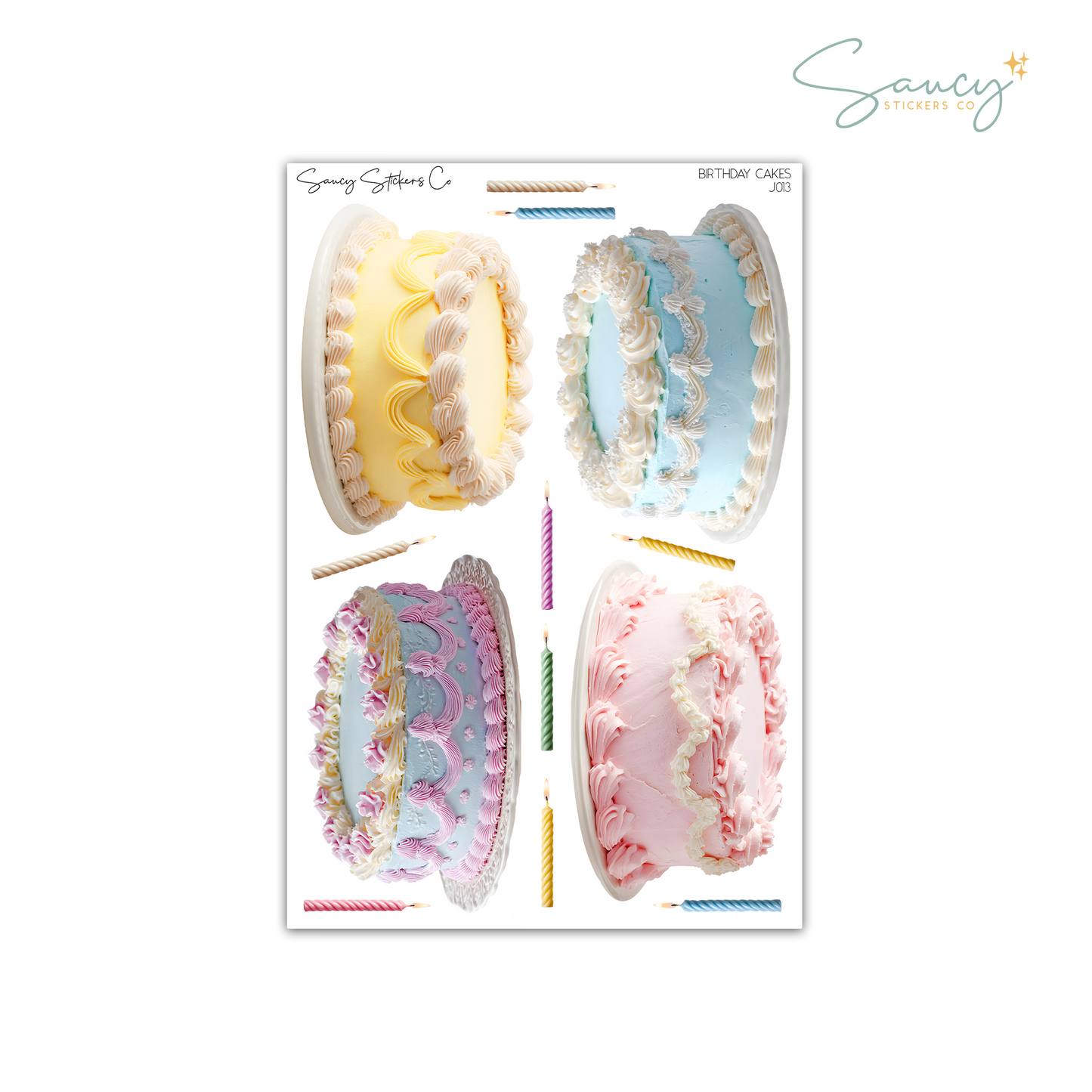 Birthday Cakes • Journaling Stickers