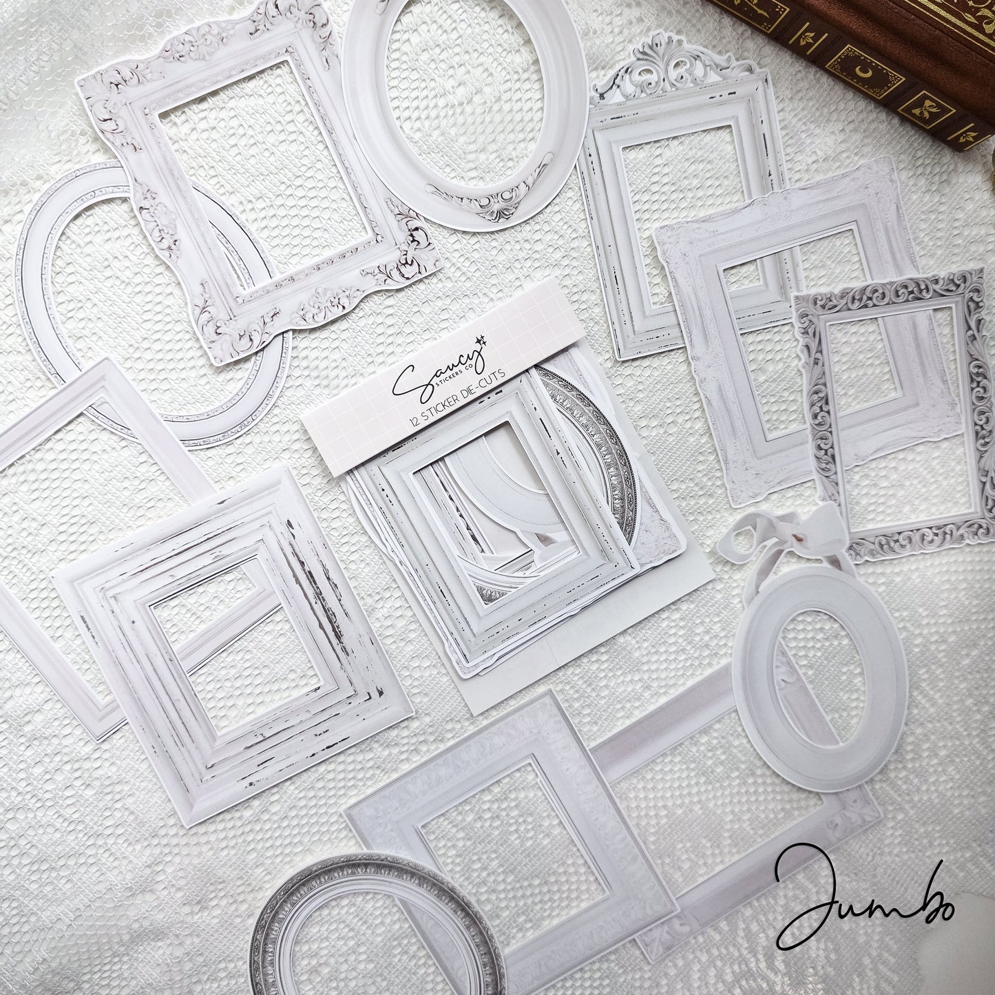 White Wood Frames • Sticker Die Cuts