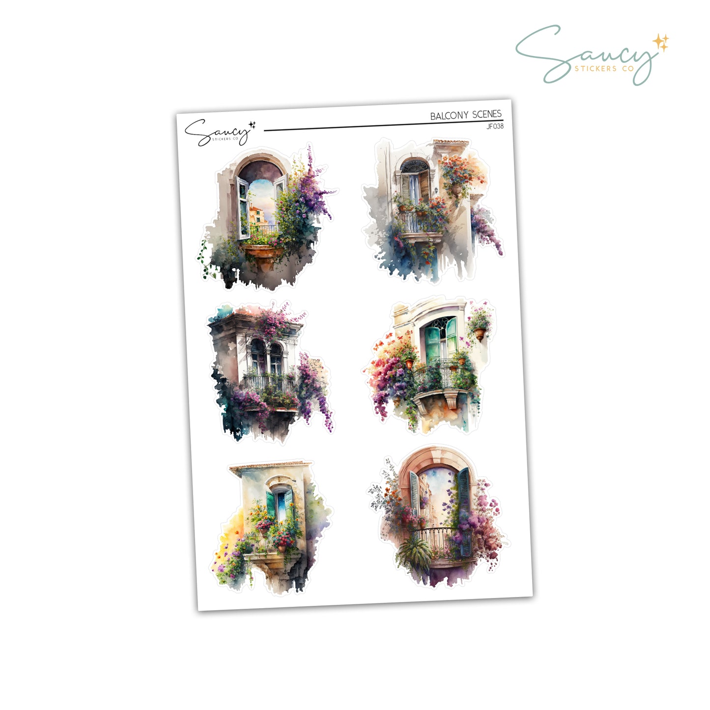 Balcony Scenes | Journaling Stickers