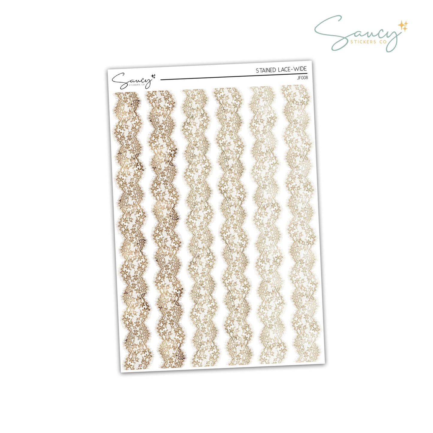 Stained Lace - Wide | Journaling Stickers