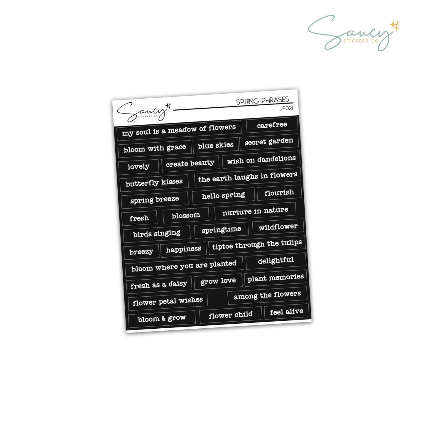 Spring Phrases | Journaling Stickers