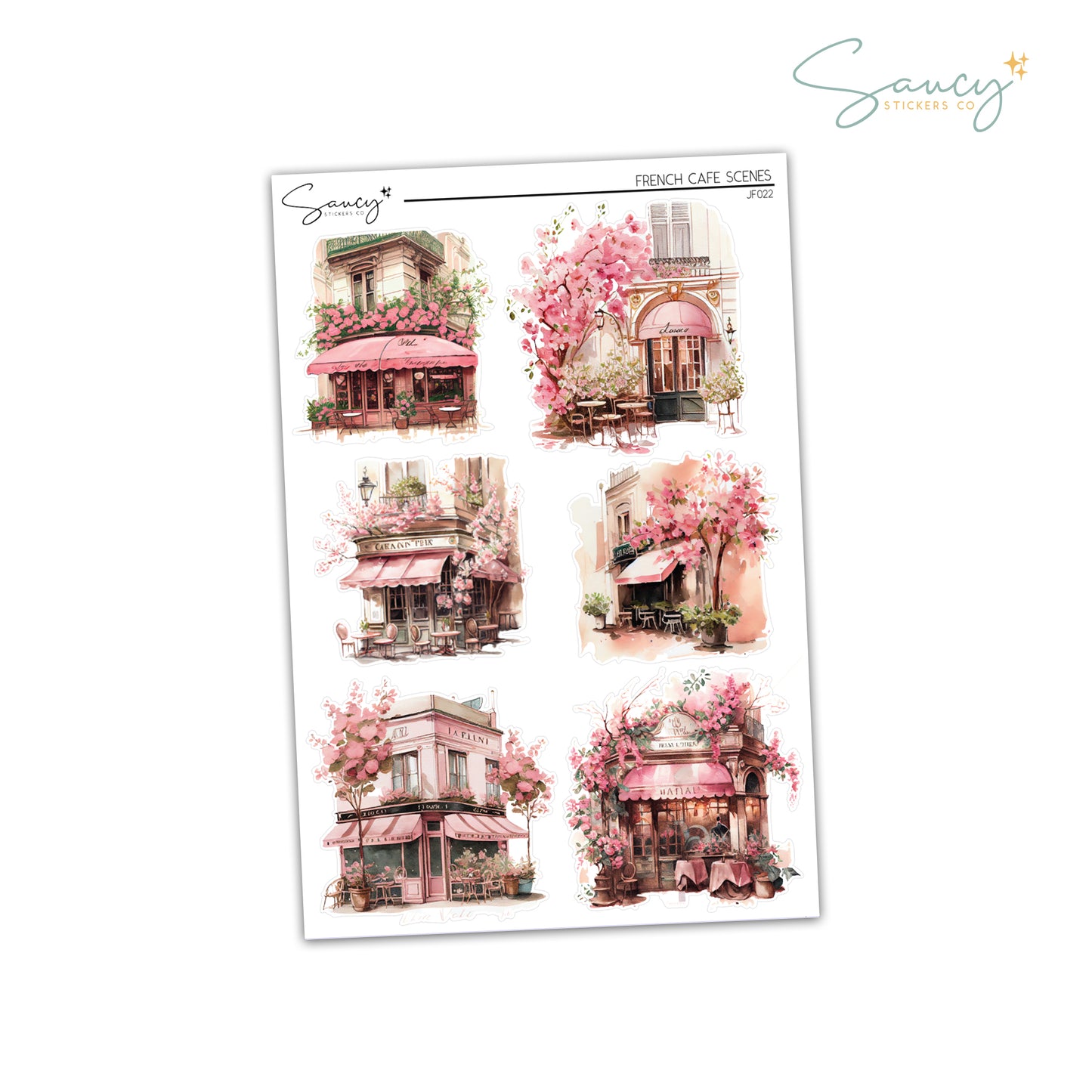 French Café Scenes | Journaling Stickers