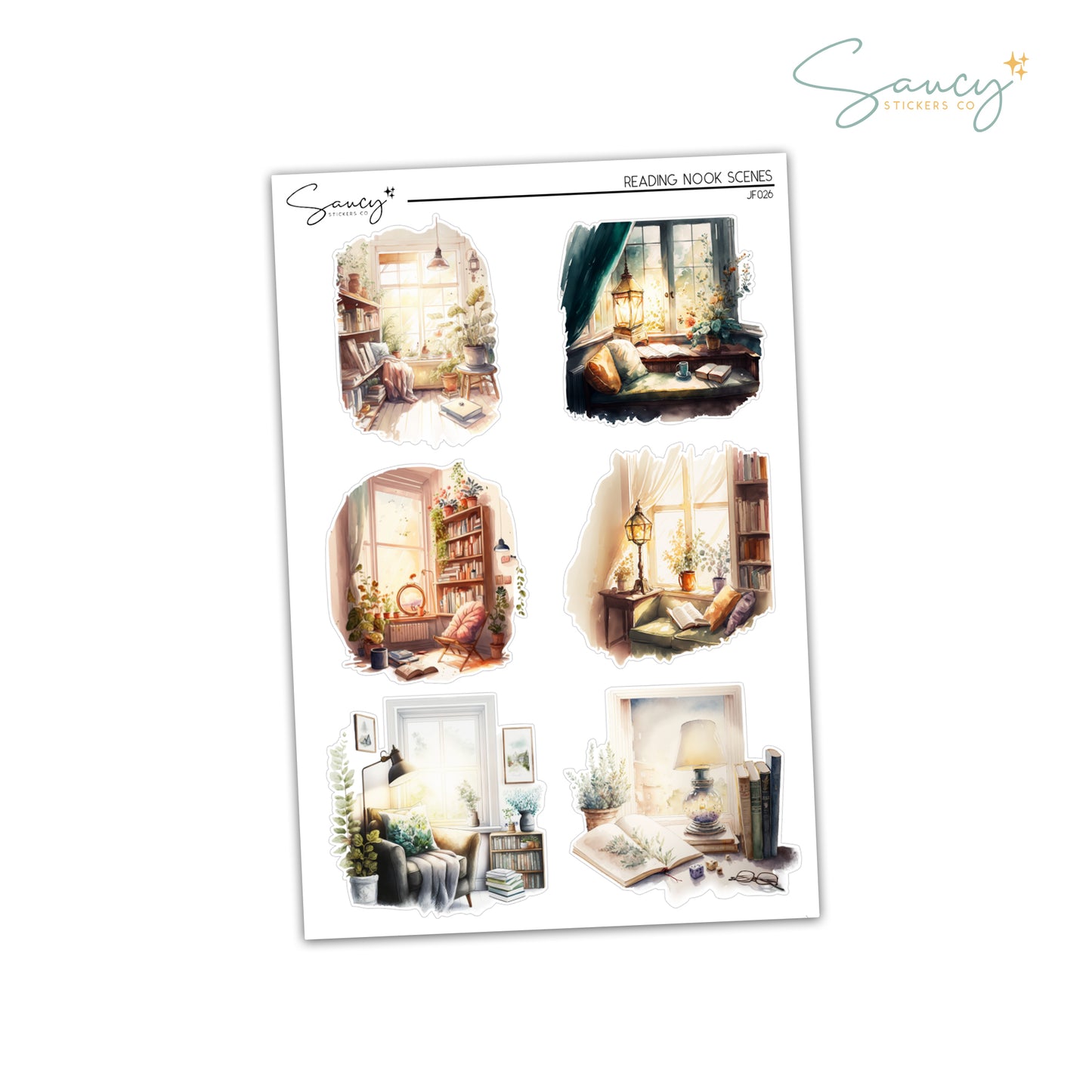 Reading Nook Scenes | Journaling Stickers