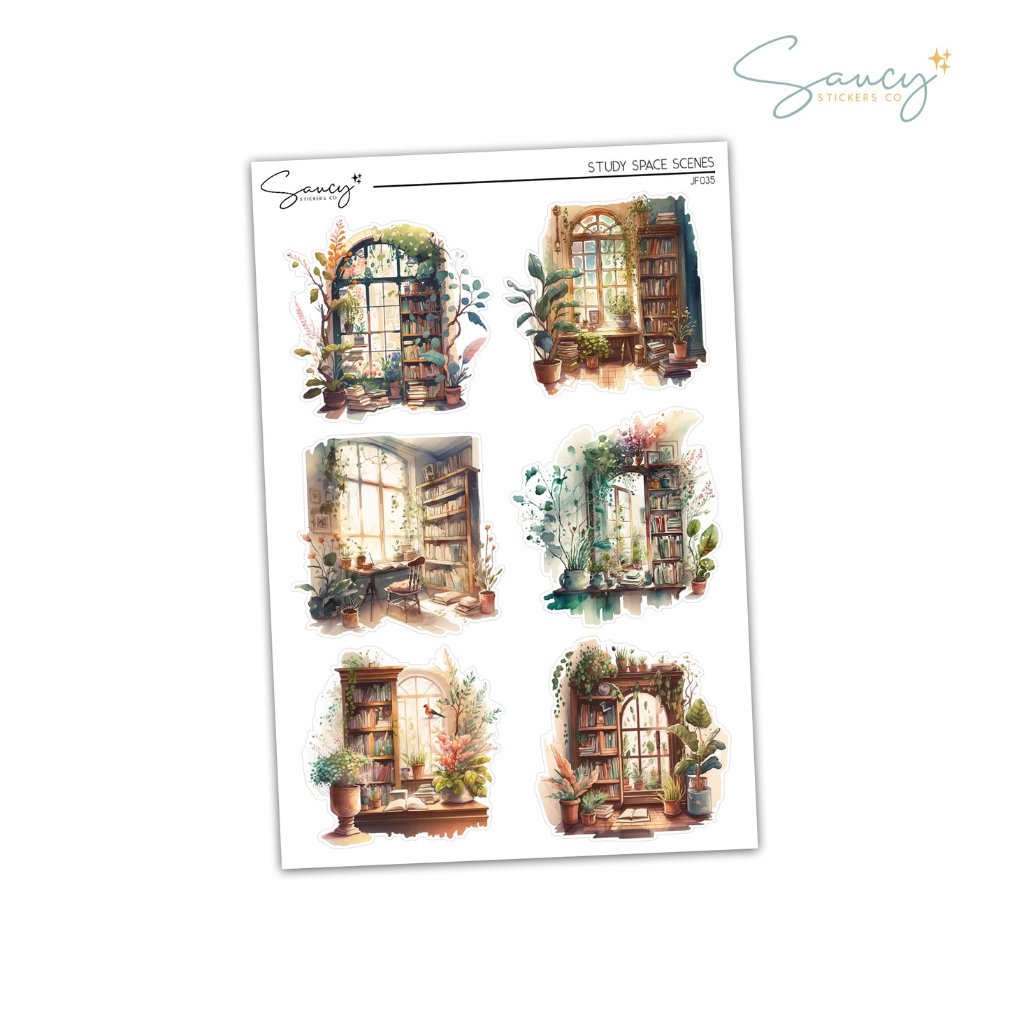Study Space Scenes | Journaling Stickers