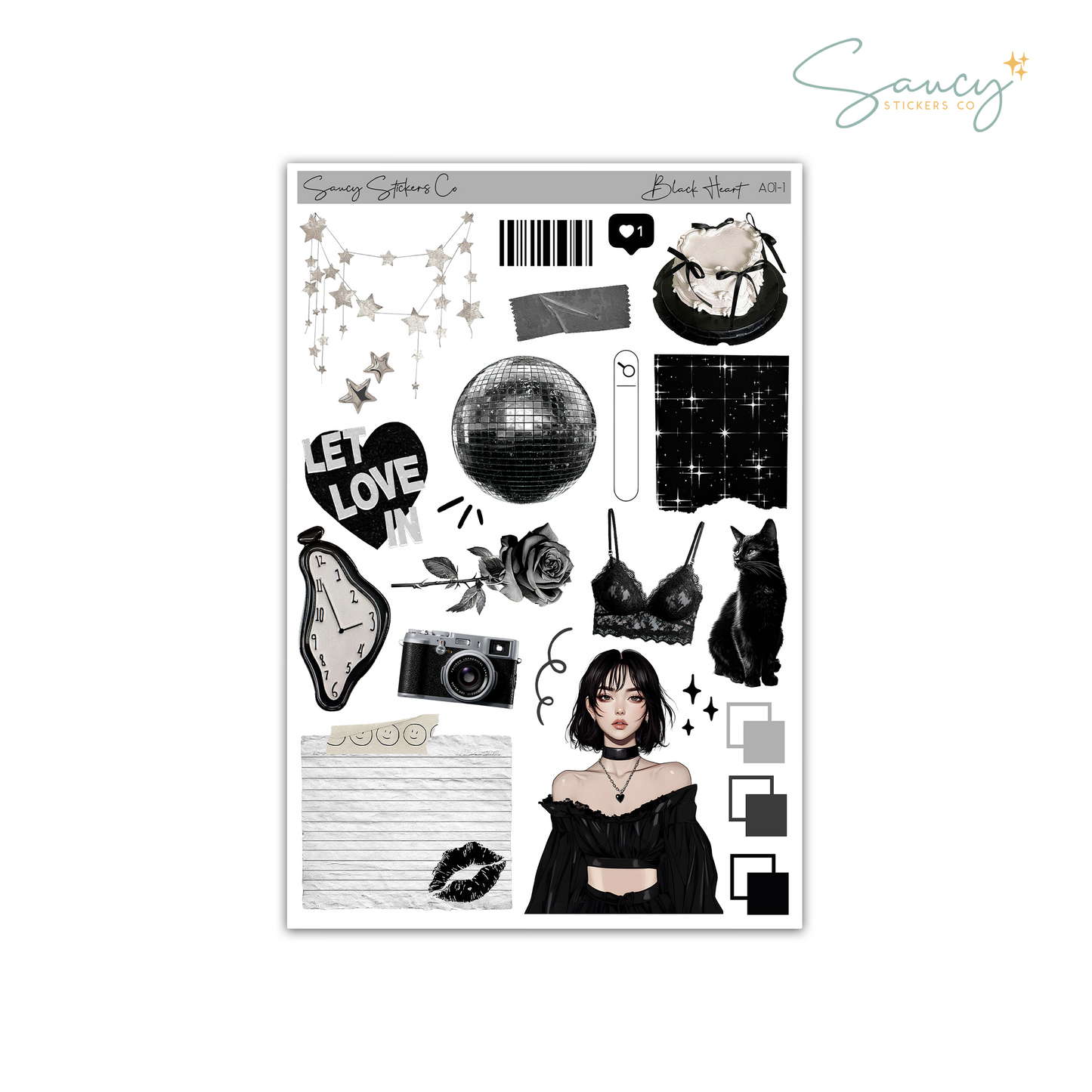 Black Heart • Journaling Kit