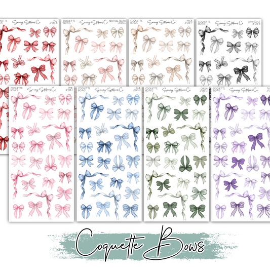 Coquette Bows • Journaling Stickers