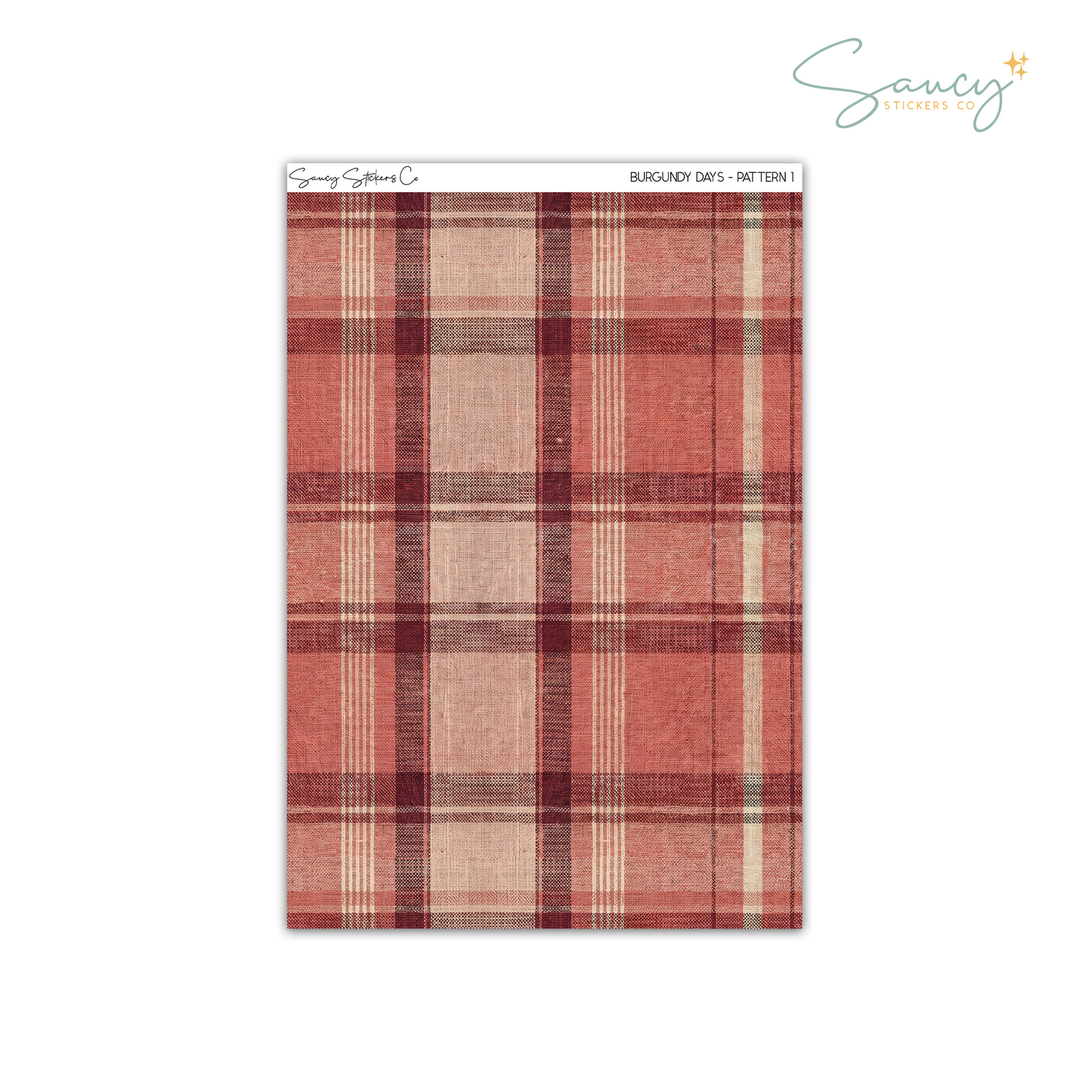 Burgundy Days • Pattern 1