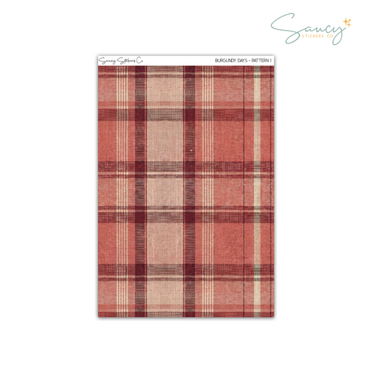 Burgundy Days • Pattern 1