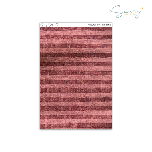 Burgundy Days • Pattern 3