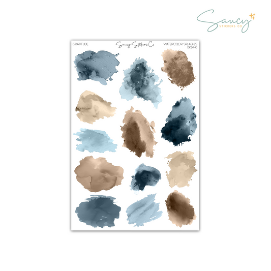 Gratitude • Watercolor Splashes