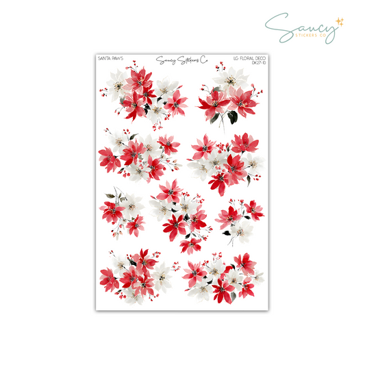 Santa Paws • Large Floral Deco