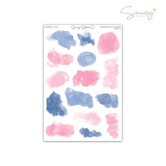 Purrfect Love • Watercolor Splashes