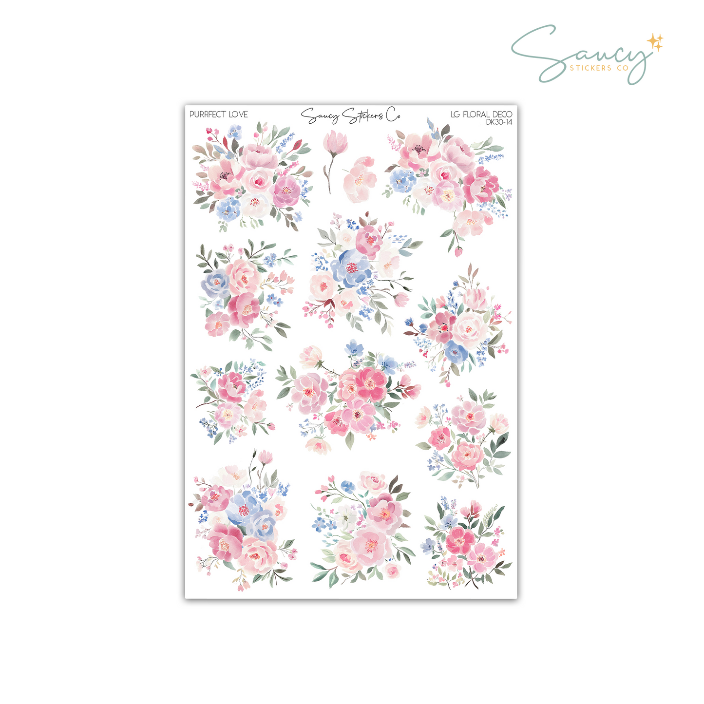 Purrfect Love • Large Floral Deco