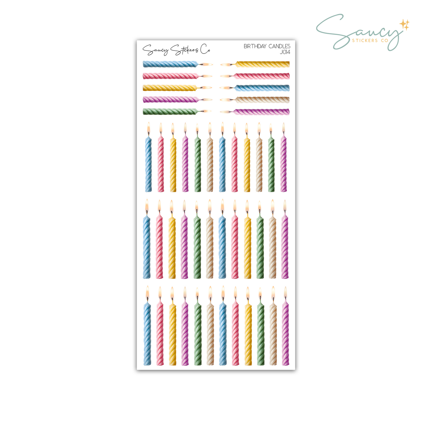 Birthday Candles • Journaling Stickers