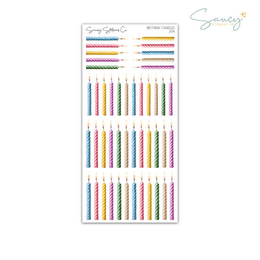 Birthday Candles • Journaling Stickers