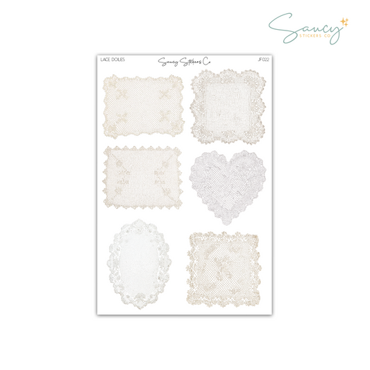Lace Doilies • Journaling Stickers