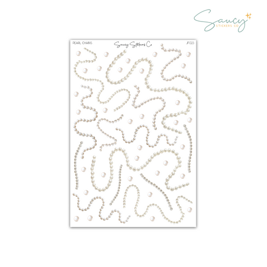 Pearl Chains • Journaling Stickers