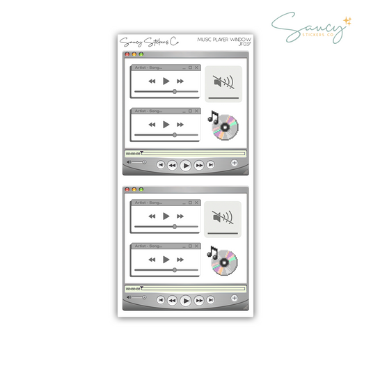 Music Player Window • Journaling Stickers