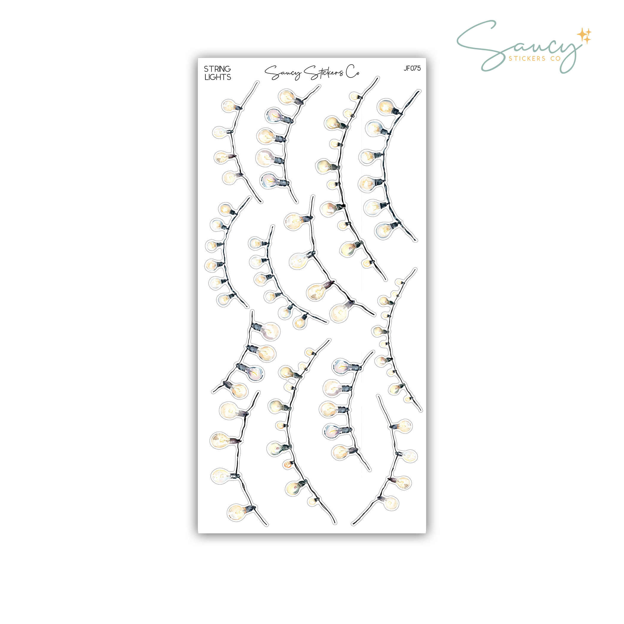 String Lights • Journaling Stickers – Saucy Stickers Co