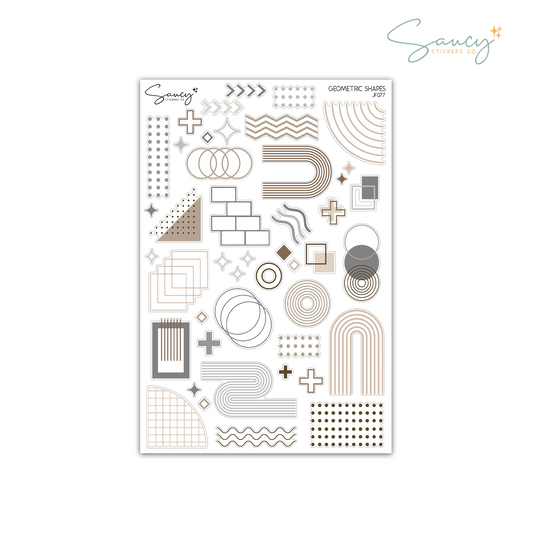 Geometric Shapes • Journaling Stickers