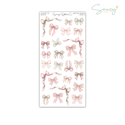 Coquette Bows • Journaling Stickers