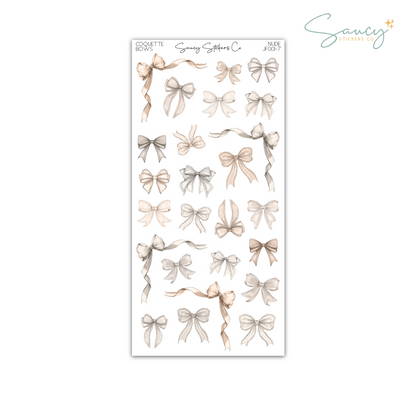 Coquette Bows • Journaling Stickers