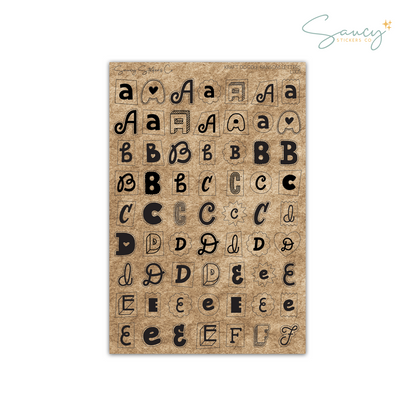 Kraft Doodle Ransom Letters • Journaling Stickers