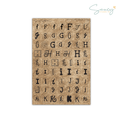 Kraft Doodle Ransom Letters • Journaling Stickers