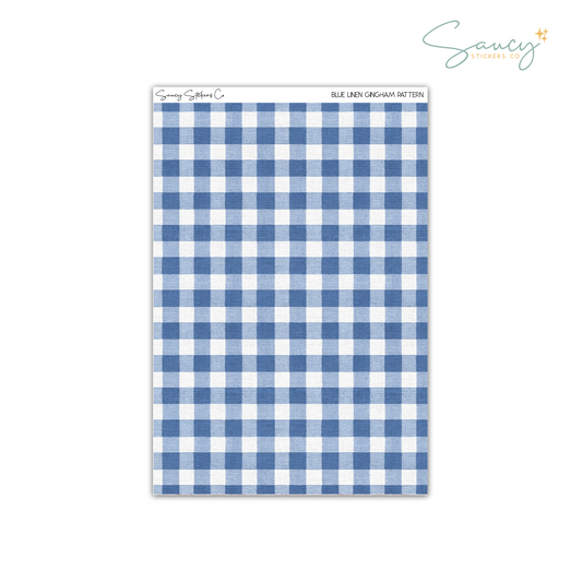 Blue Linen Gingham • Pattern