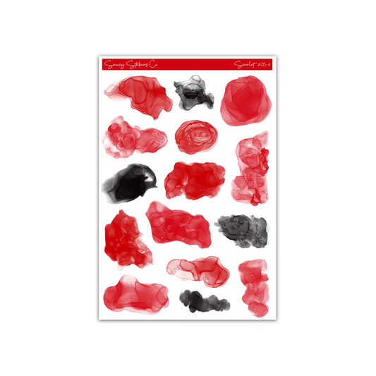 Scarlet • Watercolor Splashes