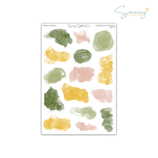 Spring Chateau • Watercolor Splashes