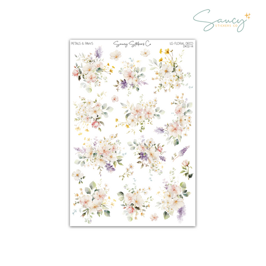 Petals & Paws • Large Floral Deco