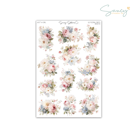 Just A Girl • Large Floral Deco