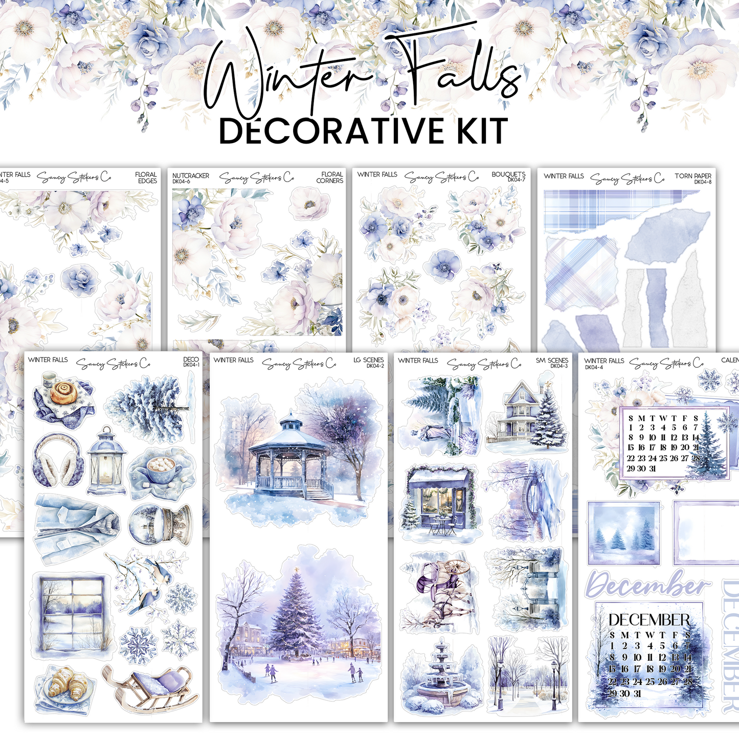 Winter Falls / December Decorative Kit