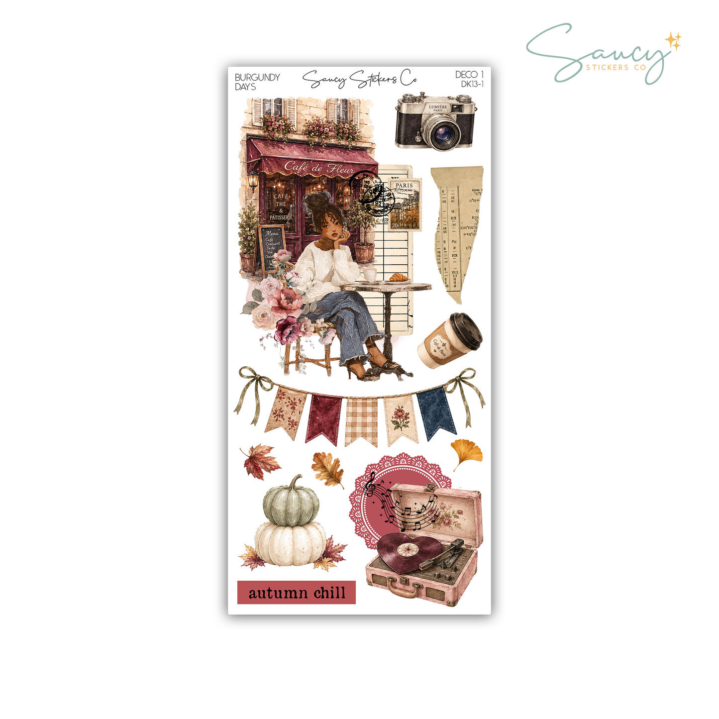 Burgundy Days • Decorative Kit