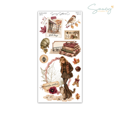 Burgundy Days • Decorative Kit