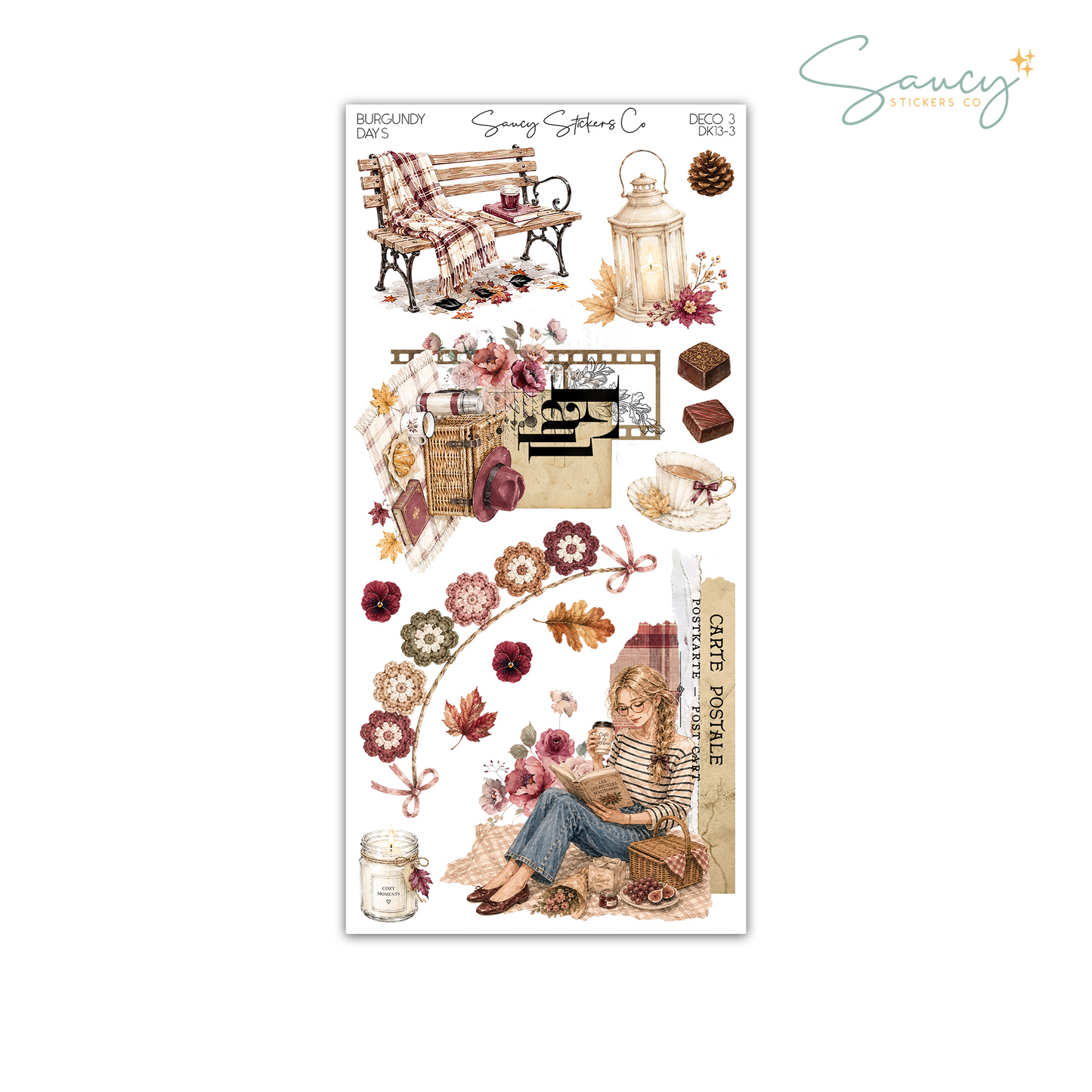Burgundy Days • Decorative Kit