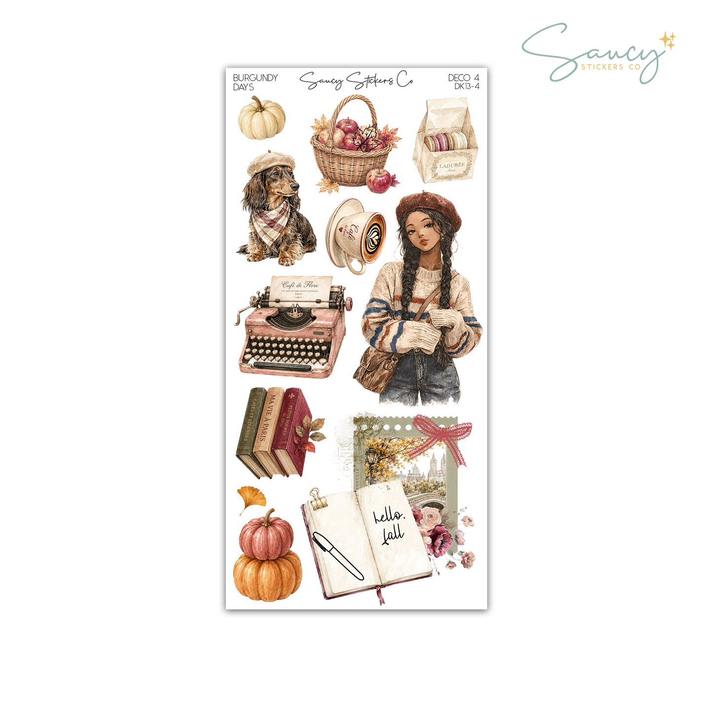 Burgundy Days • Decorative Kit