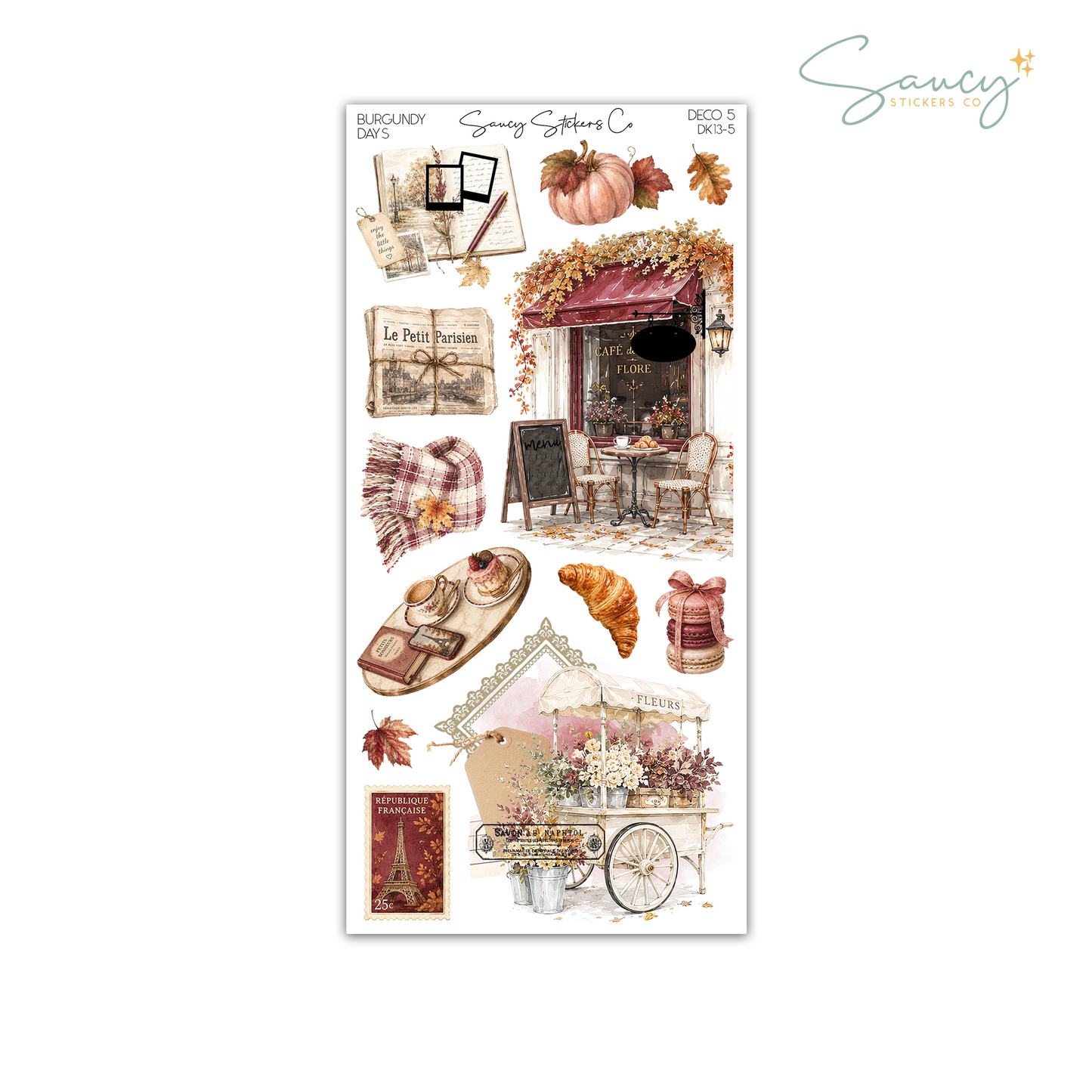Burgundy Days • Decorative Kit