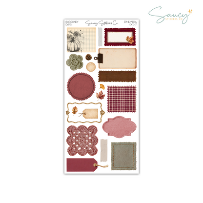 Burgundy Days • Decorative Kit
