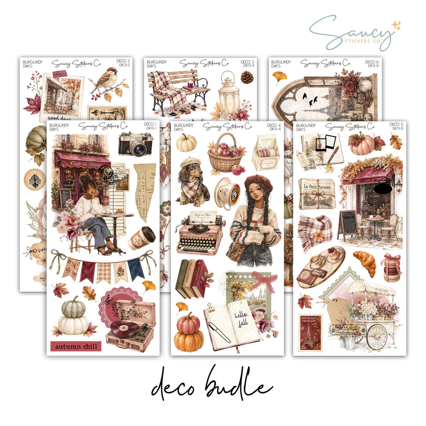 Burgundy Days • Decorative Kit