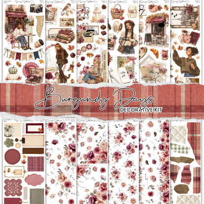 Burgundy Days • Decorative Kit